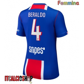 Paris Saint-Germain Lucas Beraldo #4 Prima Maglia Femmina 2026-27 Manica Corta